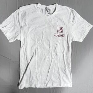 University Of Alabama Bama Bound T Shirt Women's Medium White 100% Cotton Canvas